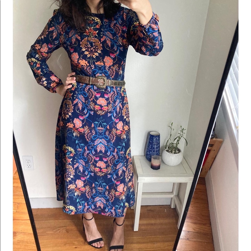 1970’s style floral maxi dress